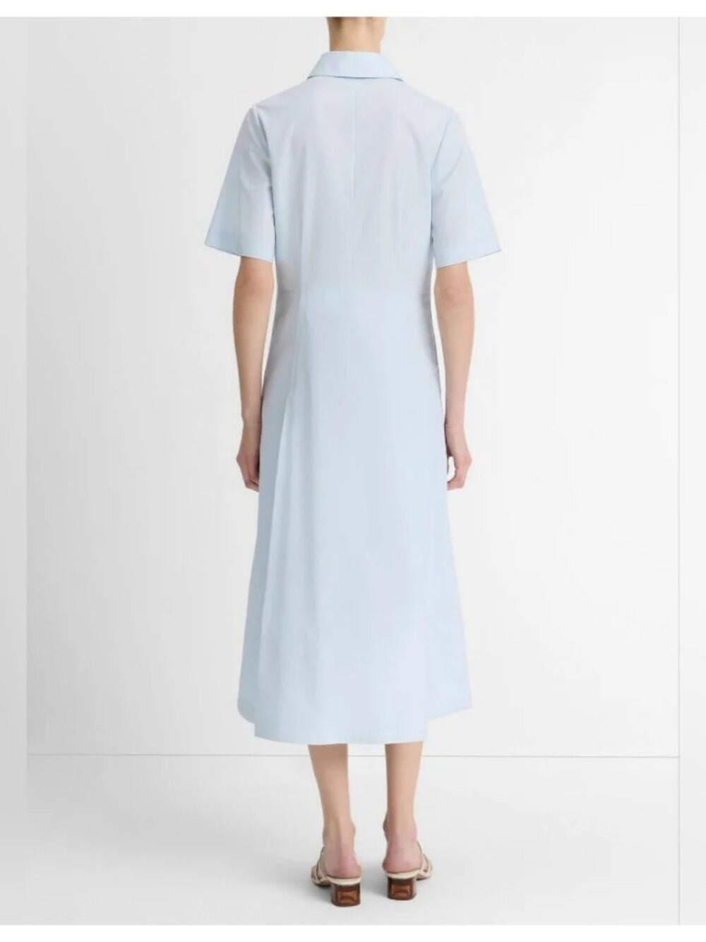 ✨Vince Canvas Tape Shirtdress Sky Mist Small NWT - Picture 2 of 7